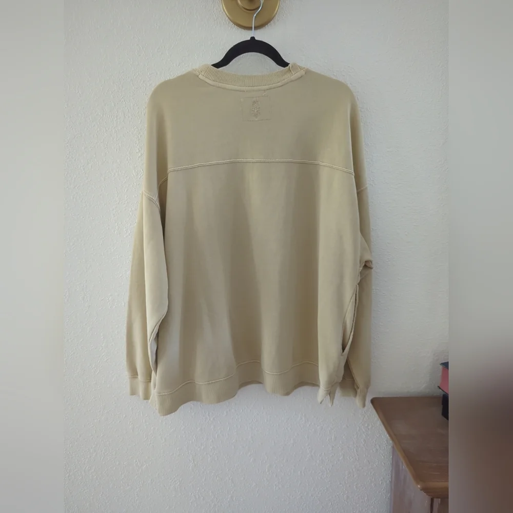 Free People FP Movement All Star Oversized Tunic Oatmilk Size LARGE Nwot